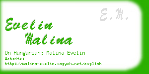 evelin malina business card